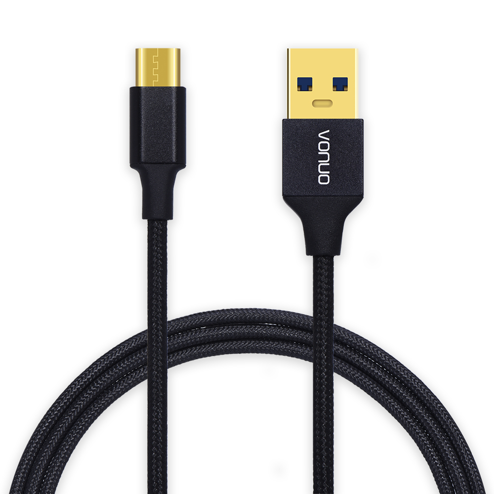 1 Meter Metal Nylon Braid Type-c USB 3.0 Data Charging Cable-Red